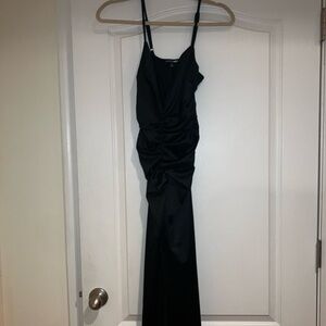 Long black dress with slit